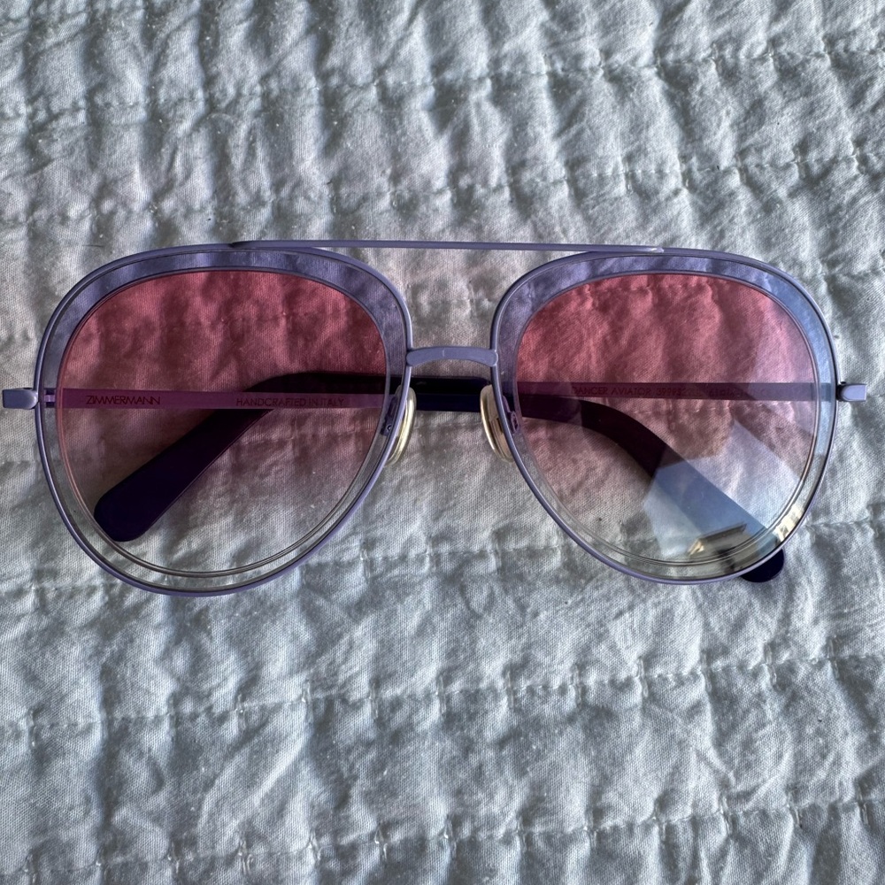 Zimmerman Rose/ Purple Aviator Sunglasses